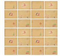 Sewroro Lot de 24 Enveloppes Vintage en Papier Kraft pour Invitations de Noël Mariage et Anniversaire Format Standard Couleur Brun Naturel pour Cartes d'Invitation et Correspondance