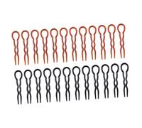 Sewroro Lot de 24 Épingles à Cheveux de U Noires et Marron Accessoires pour Cheveux Femmes Fourchettes à Chignon Minimalistes pour Coiffures Rapides et Chignons Soignés