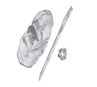 Sewroro Lot de 3 Bonnets de Nuit en Satin Argenté Large Élastique Taille Unique Doux et Respirant pour Protéger Cheveux Longs Dreadlocks Bouclés et Extensions Pendant le Sommeil
