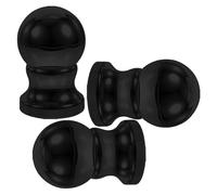 Sewroro Lot de 3 Embouts de Mât Rotatifs Noirs Boule Ornementale Résistante aux Intempéries Compatible Mâts Intérieurs et Extérieurs Décoration pour Jardins Fêtes et Bureaux