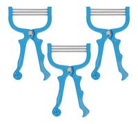 Sewroro Lot de 3 Épilateurs Manuels Visage Bleus Épilateur à Fil Visage Produit de Soin Adapté à Tous Types de Peau Usage Quotidien et Portable