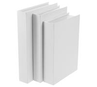 Sewroro Lot de 3 Livres Décoratifs Blancs sans Texte Faux Livres pour Décoration Intérieure Modèles Réalistes 22X155X45 CM à 25X185X38 CM 24X165X3 CM pour Salon et Bibliothèque