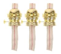 Sewroro Lot de 3 Sets de Brûleurs Réglables en Métal pour Lampes à Huile avec Mèche Intégrée Pièces de Rechange pour Lampe à Pétrole Vintage Accessoires Ancienne