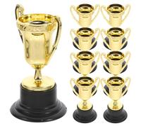 Sewroro Lot de 30 Mini-Trophées Dorés en Plastique avec Base Noire pour Récompenses Sportives pour Enfants pour Compétitions Fêtes en Classe
