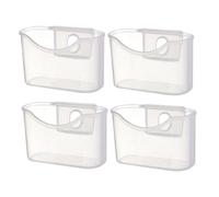 Sewroro Lot de 4 Boîtes Suspendues pour Réfrigérateur en Plastique Transparent Mini Organisateurs Cuisine pour Sachets d'Épices Rangement Compact et Pratique pour Frigo la Cuisine