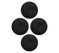 Sewroro Lot de 4 Bouchons de Vidange en Plastique Noir pour Poubelle Extérieure 660 L Accessoire Étanche Anti-Fuite Joint D’Étanchéité Résistant aux Intempéries pour Gestion Optimale