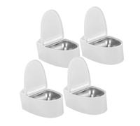 Sewroro Lot de 4 Cendriers Muraux Couvercle Cendrier Décoratif en Métal Bord Haut Support Mural pour Cendres pour Salle de Bain et Toilettes Contrôle des Odeurs Usage Intérieur