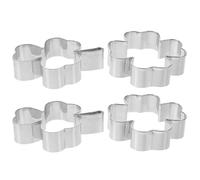 Sewroro Lot de 4 Emporte-pièces en Acier Inoxydable Trèfle 4 Feuilles et Trèfle 3 Feuilles, Accessoires Pâtisserie Solide pour Biscuits Saint-patrick, Facile à Nettoyer, Bricolage Festif