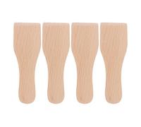 Sewroro Lot de 4 set de Spatules en Bois de Hêtre Racloirs à Gâteaux Ménagers Spatule à Beurre Pelle à Barbecue Ustensiles Cuisine Réutilisables pour Pâtisserie Cuisson et Barbecue