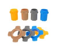 Sewroro Lot de 4 sets de Manchons en Silicone Antichoc pour Micro sans Fil Anneaux Anti-Roulis et Support Inférieur pour Micro à Main Accessoires de Protection pour Équipement Karaoké