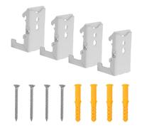 Sewroro Lot de 4 Supports de Fixation Métalliques pour Rail de Rideau 22 MM Clips de 7 pour Stores Romains Installation Haut Côté Accessoires pour Stores Enrouleurs Robustes et Solide