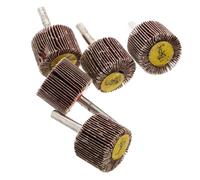 Sewroro Lot de 5 Roues à Lamelles 30 Mm Tige 120 pour Meuleuse D'établi, Disques Abrasifs pour Polissage, Ponçage et Décapage Rouille sur Surfaces Métalliques