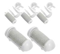 Sewroro Lot de 5 Têtes de Rouleau de Rechange pour Lime Électrique à Pieds Accessoires Gris Compatibles Rouleaux de Recharge pour Pédicure Outil de Soin des Pieds pour Élimination des