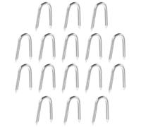 Sewroro Lot de 50 Clous en U en Fer 2,2 X 25 Mm pour Clôtures de Jardin, Piquets de Fixation Robustes pour Grillage Poules et Treillis Métallique, Accessoires de Fixation pour Bordures