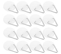 Sewroro Lot de 50 Crochets Muraux Ronds en Plastique Triangulaires sans Adhésif, Supports pour Assiettes, Porte-assiettes Pratiques Cuisine et Rangement Mural, Fixation Stable