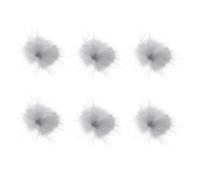 Sewroro Lot de 6 Décorations pour Ongles Pompons Amovibles Blancs Accessoires Nail Art DIY Stickers Manucure Décorations pour Manucure pour Création et Personnalisation des Ongles