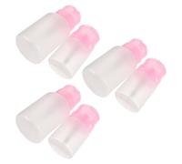 Sewroro Lot de 6 Flacons-Pompes à Pression en Plastique 60 Ml et 220 Ml Rose Distributeurs Doseurs Anti-Fuite pour Dissolvant Vernis à Ongles Accessoires Manucure Précis et Pratiques
