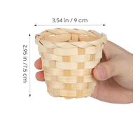 Sewroro Lot de 6 Paniers Tressés en Bambou Panier de Rangement Multifonctionnel Grand Format Décoration Bureau et Fleurs Style Champêtre Naturel