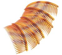 Sewroro Lot de 6 Peignes Latéraux Noirs en Plastique Double Barre Grand Format 24 Dents Accessoire Cheveux pour Femmes et Filles Coiffure Quotidienne et Bouclée Peignes de Coiffure