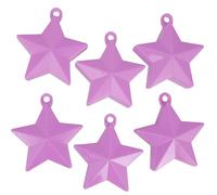 Sewroro Lot de 6 Poids pour Ballons en d'Étoile Creuse, Base Lestée Violet Clair, Réutilisable pour Stabiliser Ballons Hélium, Accessoires pour Décoration Fête et Mariage