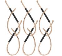 Sewroro Lot de 6 Sets de Cordes à Feu en Chanvre Imprégnées de Cire d'abeille Outil D’Allumage de Survie Portable pour Camping et Barbecue Résistant aux Intempéries Allume-Feu pour