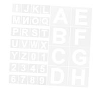 Sewroro Lot De 72 Pochoirs Alphanumériques Réutilisables En Plastique Pour Calligraphie Kit De Peinture Symboles Et Lettres Alphabet Blanc
