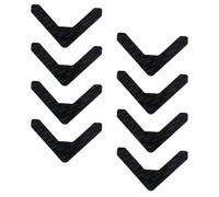 Sewroro Lot de 8 Fixations Antidérapantes en L pour Tapis et Moquettes Autocollants Noirs pour Sols en Bois Franc Carrelage et Marbre Maintien Sécurisé des Coins de Tapis Protection