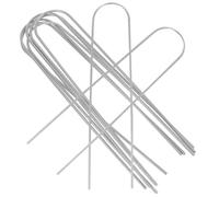 Sewroro Lot de 8 Piquets de Jardin de U 25 X 5 Cm en Métal Robuste, Fixation pour Toile de Paillage, Tuteurs de Jardinage Résistants à L’Usure, Adaptés pour Jardin Extérieur et Camping