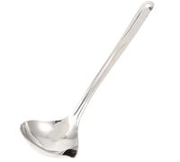 Sewroro Louche à Soupe Cuillère Filtrante Intégrée en Acier Inoxydable 304 Argentée avec Poignée Ergonomique au Design Créatif Cuisine Professionnelle