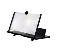 Sewroro Loupe Noir Portable de Téléphone Amplificateur Écran la Fatigue Visuelle en Acrylique et Coque Abs, Support à Tirage pour Réduire Lors des Cours en Ligne ou Visionnage TV