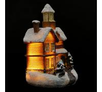 Sewroro Maison de Noël Petit Modèle Décoratif Miniature en Résine | Style de Noël, Photo Prop, Décoration de Maison pour Bureau et Cabinet