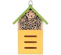 Sewroro Maison en Bois Verte pour Insectes Hôtel à Abeilles et Bêtes à Bon Habitat Extérieur Écologique pour Jardin Cabane Décorative Résistante aux Intempéries Refuge Naturel pour