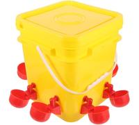 Sewroro Mangeoire Automatique pour Poules 12 litres 8 Abreuvoirs en Plastique Réutilisable pour Volailles Alimentation Pratique et Stable Adaptée pour Poussins et Élevage en Plein Air