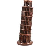 Sewroro Maquette de Bâtiment Tour Penchée de Pise en Alliage de Zinc, Décoration Intérieure Rouge Cuivre, Grosse Taille 20 Cm, Statue Architecturale pour Bureau et Maison, Présent