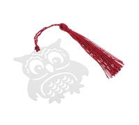 Sewroro Marque-page Acier Inoxydable avec Design Hibou et Pompon Élégant Marque-page Rétro pour Lecteurs pour Rentrée Anniversaires et Fêtes