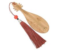 Sewroro Marque Page Bois Forme de Pipa Décor Musical Créatif DIY Accessoire de Lecture pour Étudiants et Amateurs de Musique