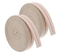 Sewroro Mèche Plate en Coton 1,2 Cm Largeur Lot de 2 Mèches pour Lampes à Pétrole Accessoires pour Lampes à Huile et Camping Combustion Stable Longueur Ajustable et Lanternes