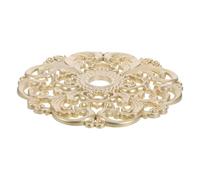 Sewroro Médaillon D’éclairage de Plafond Traditionnel en Ps Doré Clair, Décor Sculpté Creux pour Salon et Salle à Manger, Médaillon Décoratif de Plafonnier Intérieur, Résistant et Léger,