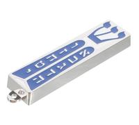 Sewroro Mezouza Juive pour Porte 94x20mm en Alliage de Zinc Parchemin Sacré et Texte Hébreu, Étui Mezouza Décoratif Religieux pour Maison, Bureau et Espace Commercial