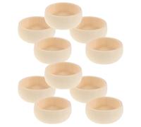 Sewroro Mini Bols Bois Non Finis pour Garçon Fille Bols Miniatures à Peindre pour Activités DIY et Dips Matériel Naturel sans Danger pour Création Artistique