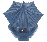 Sewroro Mini Pavillon Décoratif Hexagonal en Résine Micro-Paysage Zen Vert Foncé Ornement Artisanal pour Bureau et Maison Décoration Créative pour Jardin Intérieur et Couleur Aléatoire