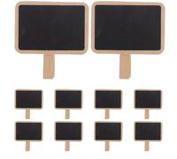 Sewroro Mini Tableaux Noirs en Bois à Pince 40 Pcs - Panneaux à Craie Réutilisables Rectangulaires - Étiquettes pour Messages et Mémos - Accessoires Polyvalents pour Bureau, la Cuisine