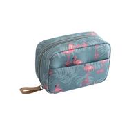Sewroro Mini Trousse de Maquillage Flamingo Grosse Taille Portable et Étanche en Dacron Trousse de Toilette Légère pour Voyages et Rangement Cosmétique