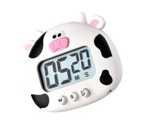 Sewroro Minuteur de Cuisson Électrique de Bœuf Blanc Minuterie la Cuisine Électronique Grand Écran Minuterie D’Étude Multifonction pour Pâtisserie Cuisson et Décoration Cuisine sans