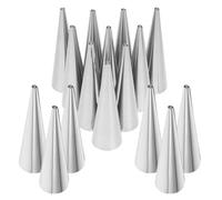 Sewroro Moules à Croissants Coniques en Acier Inoxydable 30 Pièces - Tubes pour Pâtisserie Moules à Cornes pour Crème Adaptés à la Cuisson au Four Ustensiles pour Viennoiseries et Pains