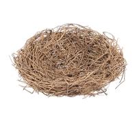 Sewroro Nid D'oiseau en Rotin Tressé Doré 20 Cm, Décoration Artisanale pour Mariage et Fêtes, Accessoire Photo et Bricolage, Nid Artificiel Léger et Solide, Ornement de Table Créatif