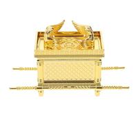 Sewroro Ornement Religieux de Bureau en Alliage d'or Arche d'Israël Compacte 95 X 35 X 6 CM Décoration Artisanale d'Église Vintage Ornement d'Arche d'Israël pour Décoration