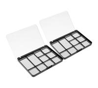 Sewroro Palette de Fards à Paupières Vide Magnétique 10 Cases Lot de 2 avec Godets, Étui Transparent Léger et Fin, Plateau de Maquillage Portable pour Création Personnalisée, Rangement