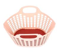 Sewroro Panier à Légumes Pliable Poignée Ergonomique, Panier Portable Multifonction en Plastique Rose, Corbeille de Rangement pour Fruits Cuisine, Maison Pique-niques