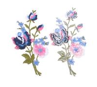 Sewroro Patch Fleur Brodée Thermocollante Coudre Applique Tissu Décorative pour Vêtements Sacs et Chapeaux Réparation et Customisation Facile Lot